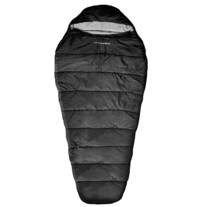 ActionHeat black mummy sleeping bag with horizontal baffles