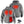 ActionHeat grey zip up hoodie showing heating element dimensions and battery pack location