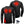 ActionHeat black long sleeve shirt showing heating element placement and dimensions with included power bank