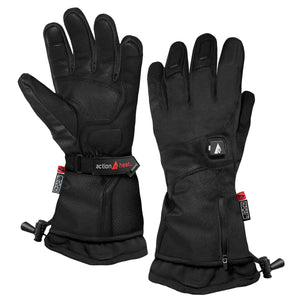 ActionHeat black heated gloves with adjustable wrist straps and battery pocket