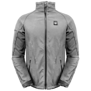 ActionHeat grey softshell heated jacket with front zipper and side pockets