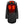ActionHeat black parka with faux fur hood showing glowing red heating elements on chest and neck