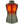 Olive green heated vest with glowing orange chest heating elements and front zipper