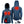 ActionHeat blue hooded jacket showing internal heating element locations and battery pack