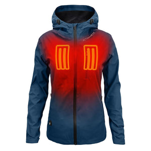ActionHeat blue hooded jacket with highlighted chest heating elements