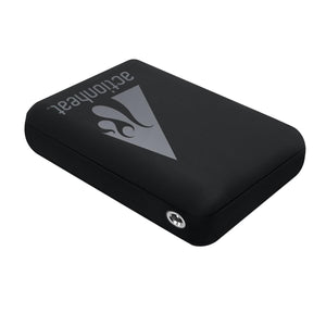 ActionHeat black rectangular power bank with logo