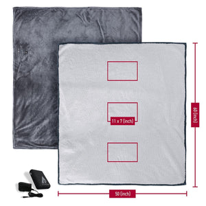 ActionHeat heated blanket with dimensions 50 by 60 inches and battery pack