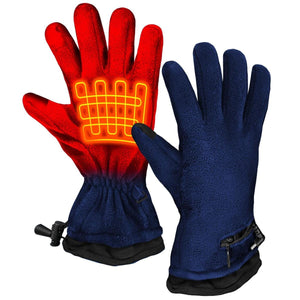 ActionHeat battery heated fleece gloves with visible heating element graphic
