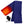 ActionHeat blue fleece scarf with battery pack and heating element graphic