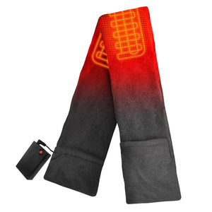 ActionHeat battery powered heated scarf with red and black gradient fabric