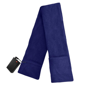 ActionHeat blue fleece scarf with attached battery pack