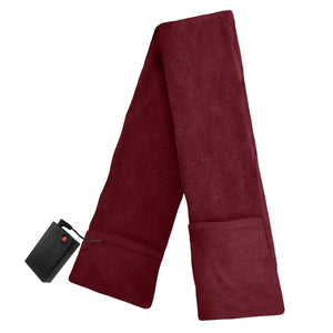 ActionHeat burgundy fleece heated scarf with battery pack