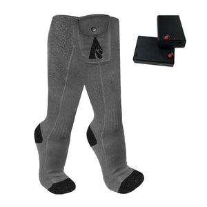 ActionHeat grey heated socks with battery packs