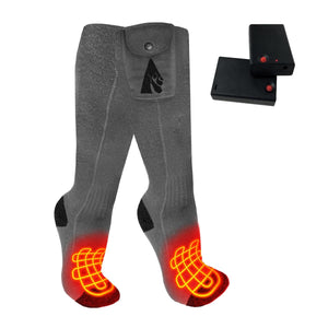 ActionHeat grey heated socks with battery packs