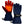 ActionHeat navy blue heated gloves with visible heating element graphic