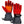 ActionHeat red and black battery heated gloves with visible heating element grid