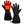 ActionHeat black heated gloves with glowing orange heating element graphic on palm