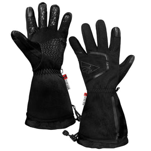 ActionHeat black heated gloves with textured palms and adjustable cuffs