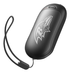ActionHeat Baltimore Ravens branded black electric hand warmer with wrist strap