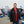 Man wearing Buffalo Bills black softshell jacket and red t-shirt at a tailgate party