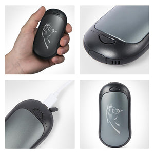 ActionHeat hand warmer showing charging port and status lights