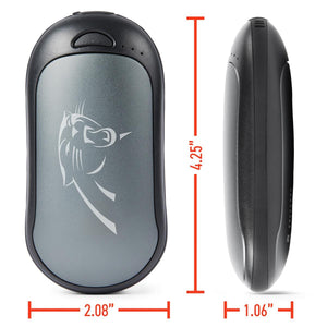 ActionHeat hand warmer showing dimensions of 4.25 inches by 2.08 inches by 1.06 inches