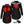 ActionHeat black heated parka showing heating element locations with dimensions and included power bank