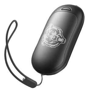 ActionHeat black oval hand warmer with Chicago Bears logo and wrist strap