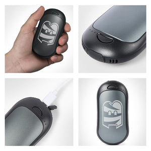 ActionHeat hand warmer with Cincinnati Bengals logo being held and charged