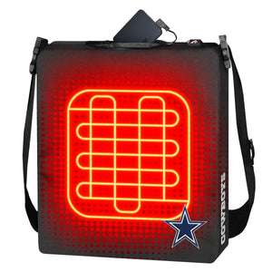 Dallas Cowboys branded heated stadium seat cushion with power bank