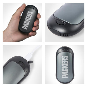 Green Bay Packers branded portable hand warmer and power bank