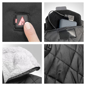 ActionHeat heated apparel features including power button battery pocket sherpa lining and quilted fabric