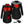 ActionHeat black parka showing internal heating zones with dimensions and included power bank