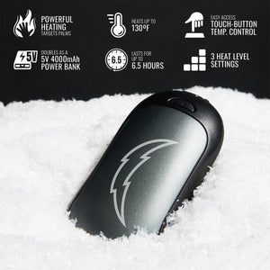 ActionHeat hand warmer features including 130 degree heat 6.5 hour battery life and 3 heat settings