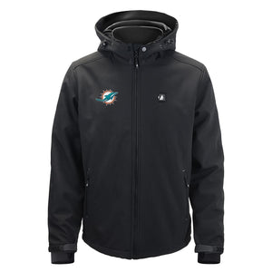 ActionHeat black hooded jacket with Miami Dolphins logo