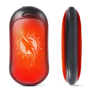 ActionHeat rechargeable hand warmer with red and black geometric pattern