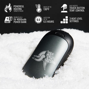 ActionHeat hand warmer features and specifications on snow background