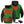 ActionHeat green and black varsity jacket showing internal heating element placement and battery pack