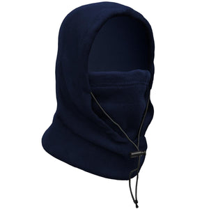 ActionTech navy blue fleece balaclava with adjustable drawstring