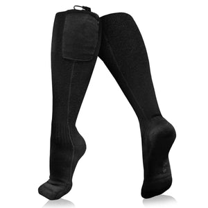 Aheata black heated knee high socks with battery pocket
