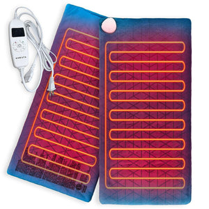 Aheata electric heating pad with digital controller and visible internal heating coils