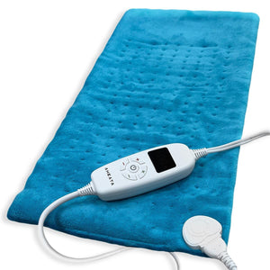 Aheata blue rectangular electric heating pad with digital controller