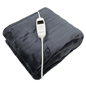 Aheata grey electric heated blanket with digital controller