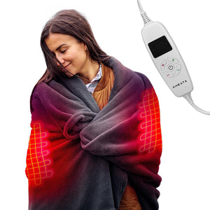 Aheata heated blanket with digital controller showing heating zones