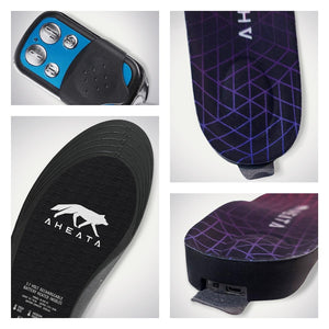 Aheata rechargeable heated insoles with remote control and charging port