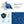 Blue stadium seat showing six reclining positions and waterproof 600D polyester fabric features