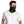 Man wearing a black AlphaCool neck gaiter with a white v-neck t-shirt