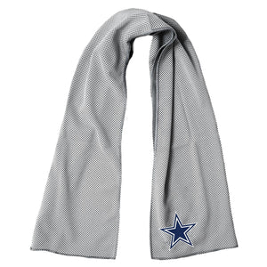 Grey Dallas Cowboys cooling towel with team star logo