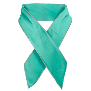 AlphaCool teal cooling neck wrap with grey trim