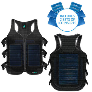 Alphacool cooling vest with two sets of blue ice inserts
